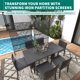 thumbnail image 2 of Yeshouse Valla de privacidad metálica independiente, resistente a la corrosión y a la intemperie, fácil de instalar, divisor decorativo moderno para patio, terraza, balcón, jardín e interior, 2 of 7