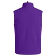thumbnail image 5 of Men's Solid Color Sleeveless Vest Jacket Nylon Spandex Stand Up Collar Full Zip Cardigan With Multiple Pockets Lightweight Outerwear Casual Daily Travel | Zenithor,Purple XL, 5 of 9