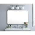 thumbnail image 2 of Soft corner metal rectangular mirror 28x42 inch in Silver, 2 of 5