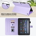 thumbnail image 3 of Allytechgroup Case for Amazon Fire HD 10 Tablet (13th Generation, 2023 Release) with Pencil Holder and Card Pockets, PU Leather Multi-Angle Viewing Kickstand Magnetic Clasp Folio Cover, Purple, 3 of 8