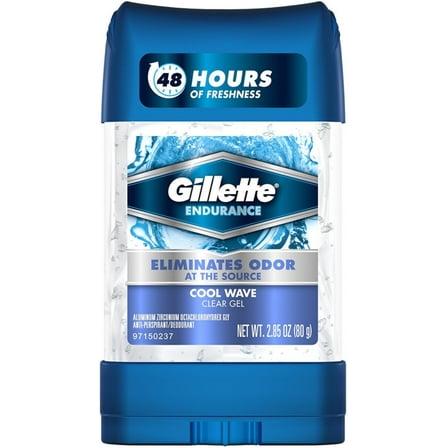 Gillette Anti-Perspirant Deodorant Clear Gel, Cool Wave 3 oz (Pack of 2)
