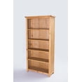 thumbnail image 5 of Greener Valley Tall Bookshelf with Natural/Waxed Finish, 70 x 13 x 35 Inches, 5 Shelves, 5 of 5