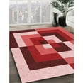 thumbnail image 3 of Ahgly Company Machine Washable Indoor Rectangle Transitional Pastel Red Pink Area Rugs, 2' x 3', 3 of 7