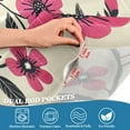 thumbnail image 5 of Yayeee Kitchen Curtains Tier Set of 2 Light Filtering 57"x24" Over Sink Window Panels, Pink Flowers, 5 of 7