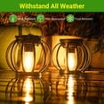 thumbnail image 4 of Solar Lanterns Outdoor Waterproof, 4 Pack Upgraded Metal Hanging Solar Lights Outdoor Lanterns, Brighter Auto On/Off Outdoor Hanging Lantern for Yard Patio Pathway Porch Garden Decor, 4 of 8