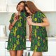 thumbnail image 4 of Fotbe Cactus 1 Bata de Dormir para Mujer con Estampado, Camisón de Algodón de Manga Corta, Ropa de Dormir Casual, 4 of 6