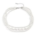 thumbnail image 1 of Faux Pearl Choker Elegant - Adjustable Simple Layered Necklace Clavicle Necklace, 1 of 4