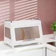 thumbnail image 6 of 1 PCS Tea Color Dish Drying Rack, Drying Drainer, Dish Drying Rack and Drain Board with Lid Cover,  49.2*30*34.6cm/19.37*11.81*13.62 in, used in homes, milk tea shops, bars, coffee shops, 6 of 9