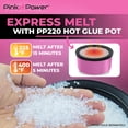 thumbnail image 2 of Pellets de pegamento caliente Pink Power PP21 para manualidades, 454 g, 2 of 6