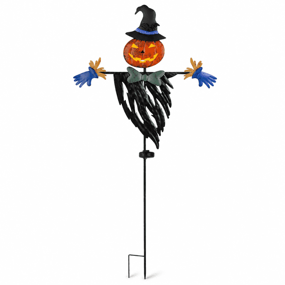 Scarecrow Halloween Solar Garden Stake Light Waterproof Iron Decoration for Party, Yard, Garden, Lawn, Park
