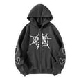 thumbnail image 2 of Zip Up Pullover Hoodies for Women Gothic Style Sleeve Hoodlies Zipper Thermal Hoodie With Cropped Zip Up Women Coat On Clearance, 2 of 5