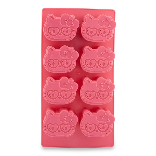 Bandeja para cubitos de hielo Sanrio Hello Kitty Hearts de silicona, 8 cubos