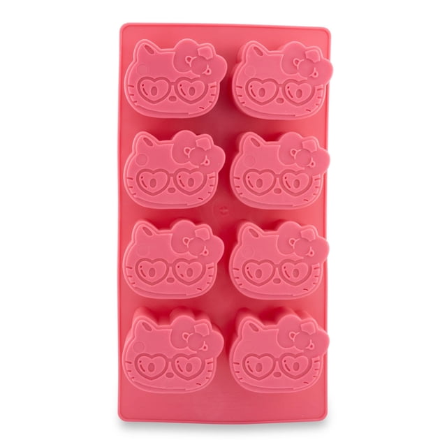Bandeja para cubitos de hielo Sanrio Hello Kitty Hearts de silicona, 8 cubos