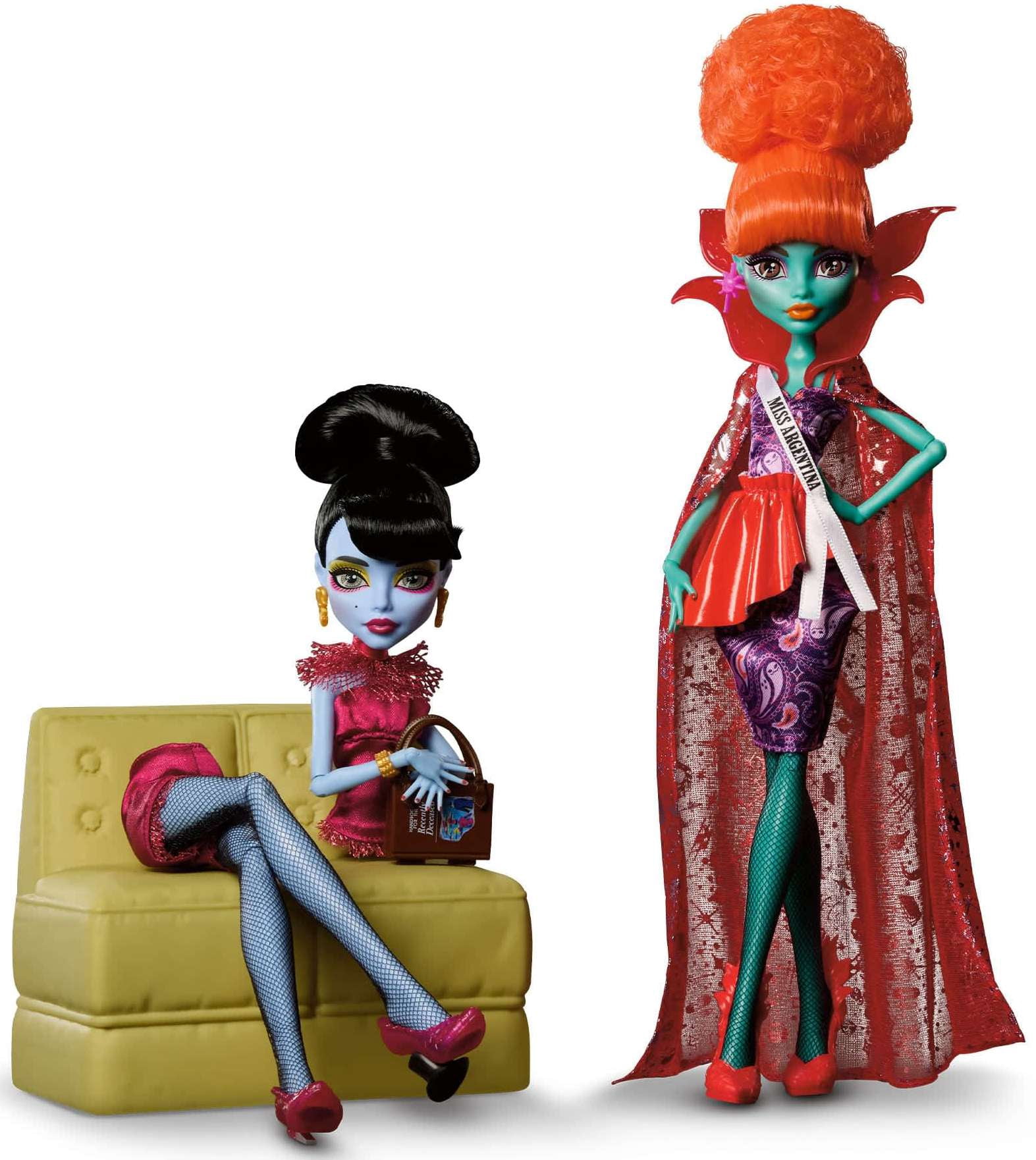 Monster High Skullector Miss Argentina & Super-Shriek Receptionist Doll 2-Pack [Beetlejuice Waiting Room]