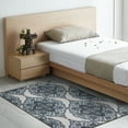 thumbnail image 2 of Ottomanson Non-Slip Area Rug for Living Room 3'3" x 5' Durable Low Profile Carpet, Off-White Oriental, 2 of 8