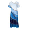 thumbnail image 5 of CHOK Robe en Lin Décontractée à Manches Courtes et Col Rond pour Femmes, Couleur Unie, Coton et Lin, Robe d'Été 2024 avec Poches, Gris, TG, 5 of 5