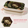 thumbnail image 5 of Hedgehog Velvet Portable Storage Box with Removable Compartment: Display Case, Jewelry Box, and Jewelry Stand - Gift, 5 of 7