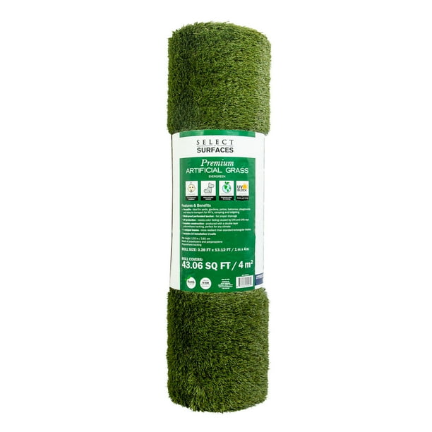 Select Surfaces Evergreen Artificial Grass 3 Ft x 13 Ft