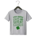 thumbnail image 5 of WUANDIXFA Kid Girls St. Patricks Day Shirts Bow Lucky T-Shirt Shamrock Tees Clover Short Sleeve Tops Irish Outfits 7-12 Years (Grey, 1-2 Years), 5 of 9