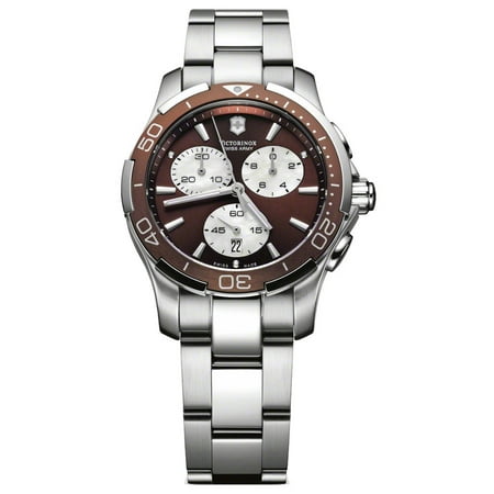 Victorinox Swiss Army Alliance Sport Brown Dial Chronograph Ladies Watch Model 241502