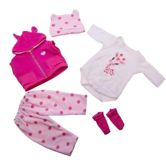 17-20 Inch Doll Outfit Set, Fashion Doll Clothes Replacement Accessories, Stylish Clothing Set for Doll Collection & Display