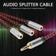 thumbnail image 4 of Divisor de auriculares, cable divisor de sonido a 3 de 3,5 mm chapado en oro, de micrófono + de auriculares +, 4 of 7