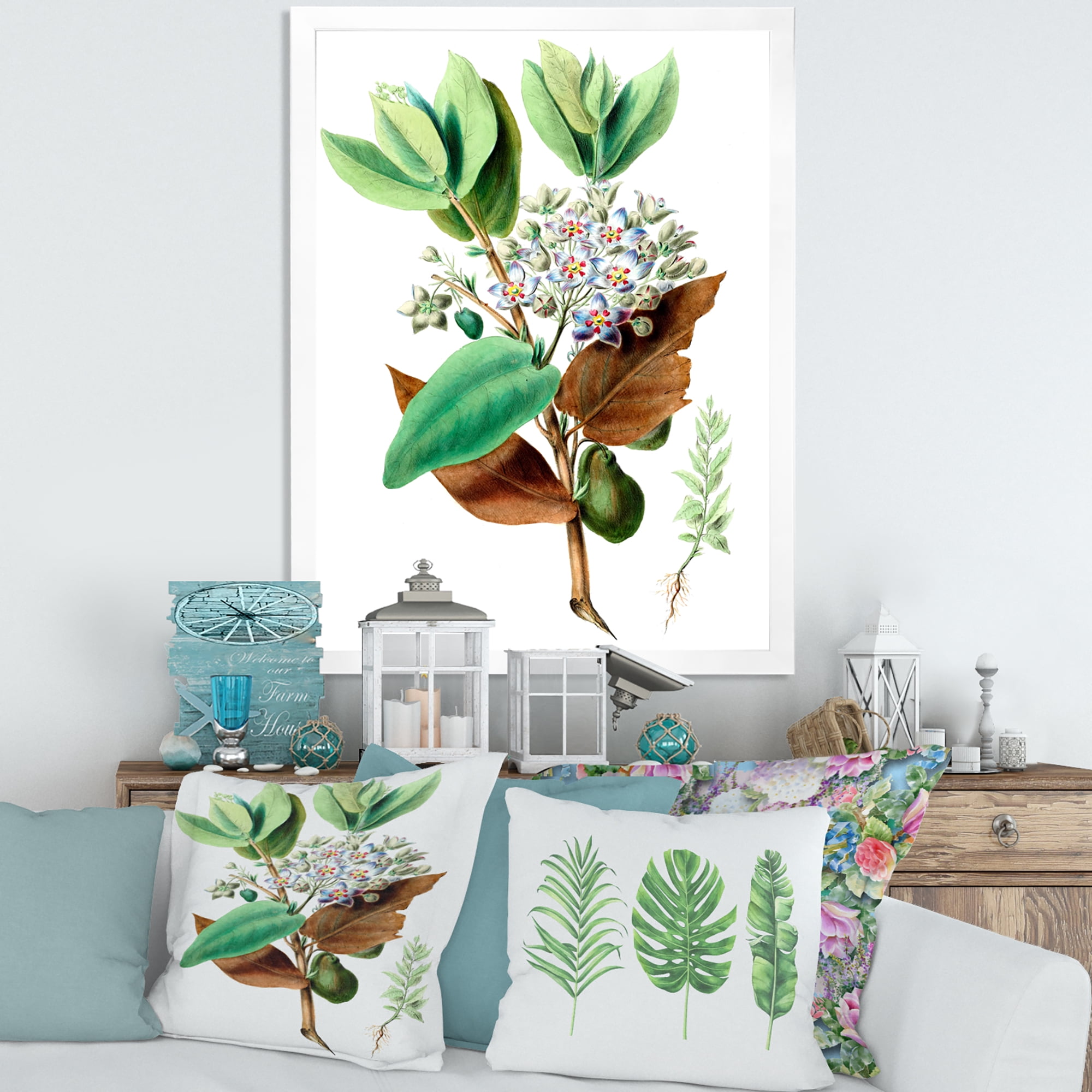 Designart 'Ancient Plant Life XXVIII' Traditional Framed Art Print