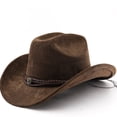 thumbnail image 2 of Functional Western Cowboy Hat for Outdoor Adventures with Curved Brim Lightweight Travel Accessory, 2 of 3