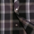 thumbnail image 5 of Coevals Club Men's Western Shirt Cowboy Plaid Country Pearl Snap Button Short Sleeve Two Pockets Work Shirts 01 Purple Black White Small, 5 of 7