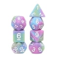 thumbnail image 3 of Rainbow Drip | DnD RPG 7 Dice Set | Polyhedral 5E DND Dungeons Dragons Pathfinder RPG d20 d100, 3 of 4