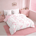 thumbnail image 4 of jejeloiu Cute Bowknot Twin Bedding Sets 7-Piece,Ribbon Bow Bedding Comforter Set,Pink White Sheet Sets For Girls,Super Cozy Bedroom Decor Reversible, 4 of 9