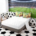 thumbnail image 4 of Erosebridal Letter B Orange Gradient Soccer Ball Print Twin Bedding Sets, Sports Monogram Bedding Comforter Set for Kids Boys and Girls, Reversible 7-Piece, 4 of 6