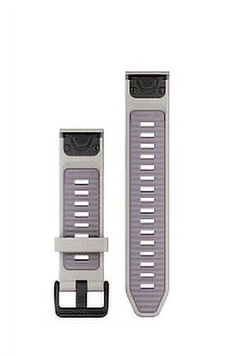 Garmin QuickFit® 20 Watch Bands, Fog Gray/Lavender Silicone