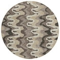 thumbnail image 2 of Addison Rugs Chantille Indoor/Outdoor Transitional Waves Taupe Washable Round Rug, 8' x 8', 2 of 6