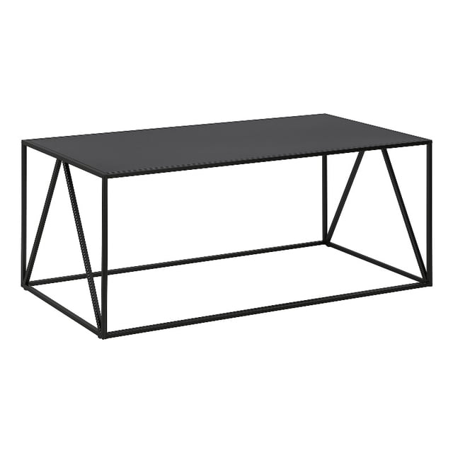 Henn&Hart 45"W Modern Metal Coffee Table in Blackened Bronze