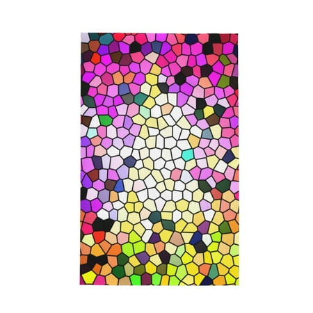 

Matuu Colorful Tie Dye Stained Glass 3 for Waffle Kitchen Towel Dish Towels Hand Towels for Kitchen 16 X 26 Inches