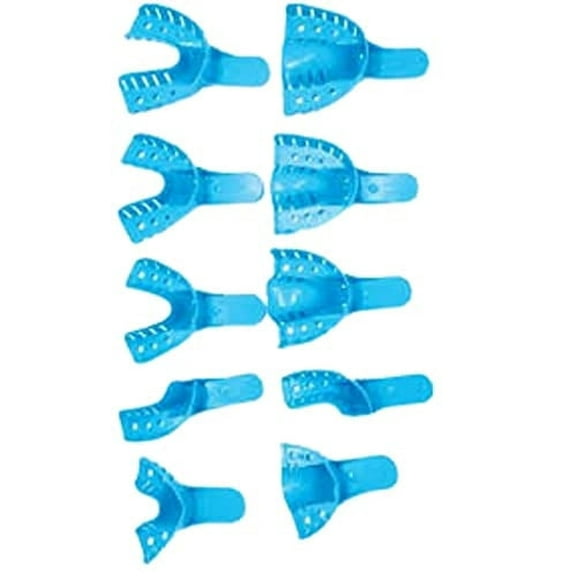 BRITEDENT Disposable Perforated Dental Impression Trays Bag of 24 Pcs (#7 Upper Lert/Lower Right)