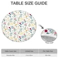 thumbnail image 6 of Pioneer Flower Floral Print Pattern Round Fitted Tablecloth with Elastic Edge,Dining Table Cover Waterproof,Outdoor Round Tablecloth for Camping,Dining,Indoor and Outdoor, 6 of 7