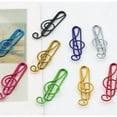 thumbnail image 2 of RUISINERY 50pieces Music Note Shape Paper Clip 40mm Small Metal Paperclip File Holder Clip Metal Bookmarks for Binding File Document, 2 of 6