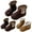 Brown, variant on 2-10Y Boys Girls Winter Boots Toddler Cute Rabbit Ankle Snow Booties Flat Heel Round Toe Plush Western Riding Shoes Brown