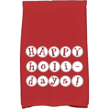 Simply Daisy 18" x 30" Happy Holidays Holiday Word Print Kitchen Towel