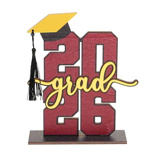 2026 Graduation Party Decorations Setting Wooden "Congratulations On Graduation" Sign Suitable For Tiered Trays High School And College Party