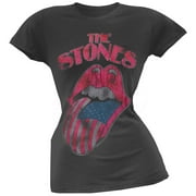 Rolling Stones Women's Juniors Foil Tongue Short Sleeve T Shirt