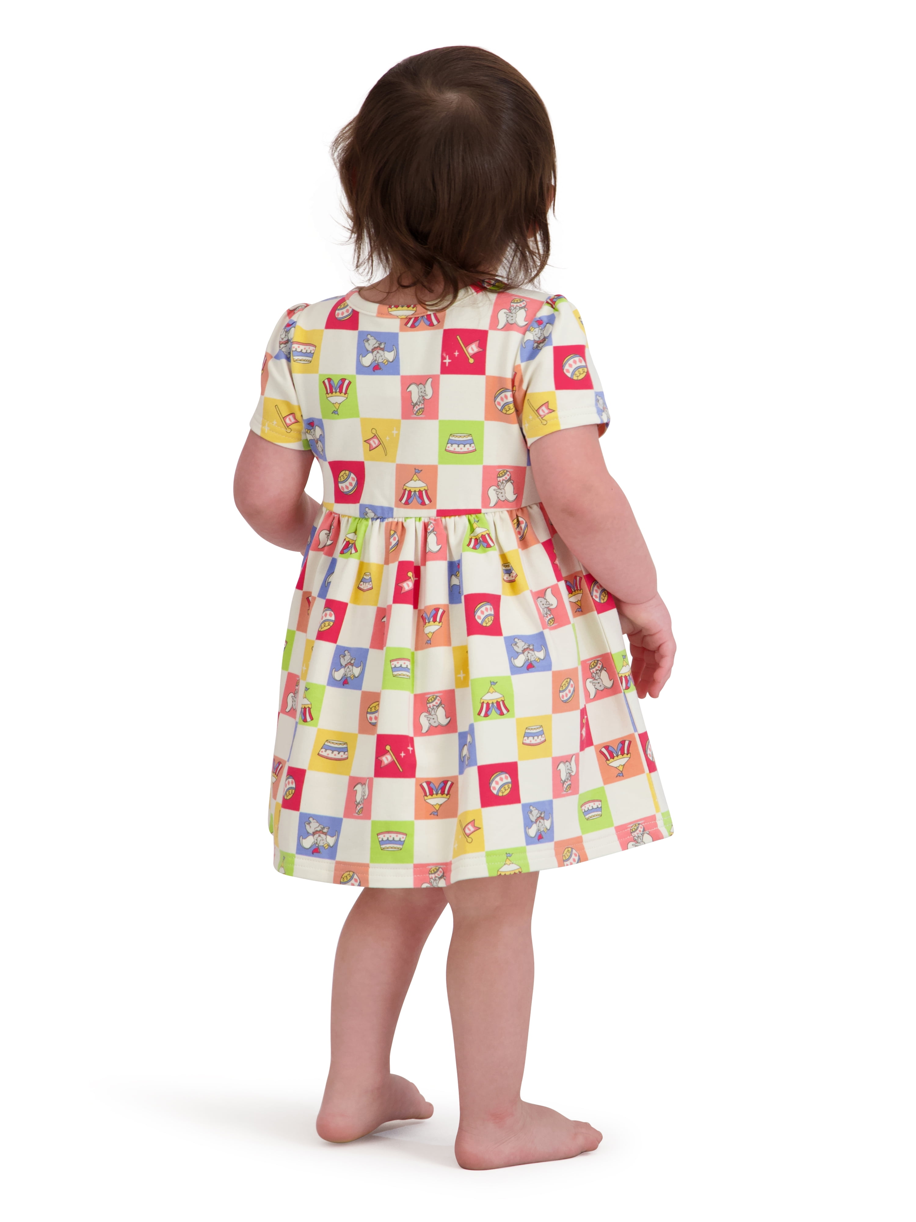 Dumbo Baby Girl Viscose French Terry Dress and Panty Set, Sizes 0-24 Months