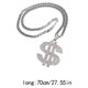 thumbnail image 4 of Qarigey Collar Cadenas Joyería delicada ajustable con diamantes de imitación Oro Blanco Dólar Rapero Accesorios Gargantilla Collares para Ropa, zapatos y accesorios Miscelánea, 4 of 6