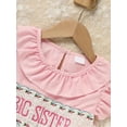 thumbnail image 3 of MORTTIC Toddler Girls "BIG SISTER" Embroidered Princess Dress, Short Sleeve Ruffle Summer Outfit, Sweet and Adorable Dress for Little Girls, 3 of 6