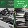thumbnail image 4 of 15pcs Japanese Knife Block Set Premium Japanese Stainless Steel Kitchen Knife Set with Magnetic Knife Block Holder,  Gift for Men and Women, 4 of 8
