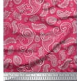 thumbnail image 1 of Soimoi Polyester Crepe Fabric Paisley Block Print Fabric by The Yard 42 Inch Wide, 1 of 1