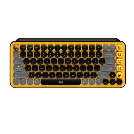 UPC: 0097855171917 | Logitech POP Keys Wireless Mechanical Keyboard with Customizable Emoji Keys  Blast Yellow