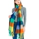 thumbnail image 5 of Bufanda grande y gruesa a cuadros para mujer, bufanda de gran tamaño a cuadros de colores, borla suave, chal grueso y cálido para otoño e invierno, 5 of 5